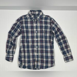 Southern Point Co. - Hadley Vintage Long Sleeve Button Down - Navy Plaid - XS/6